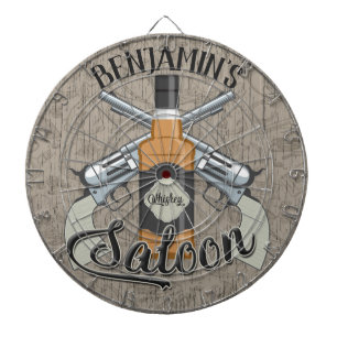 Tabla Dardos Nome Personalizado Vovente do Cowboy Gun Whiskey S