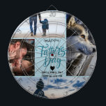 Tabla Dardos Nomes Personalizados de Colagem de Fotografias de<br><div class="desc">Feliz Conselho de Dart Colagem de Fotos do Dia de os pais, Presente Personalizado para Pai, Comemore o Dia do Pai de forma divertida e pessoal com este conselho personalizado de dart colagem de fotos, personalizado com suas fotos e nomes favoritos. Seja para a sua caverna, escritório ou sala de...</div>