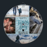 Tabla Dardos Nomes Personalizados de Colagem de Fotografias de<br><div class="desc">Feliz Conselho de Dart Colagem de Fotos do Dia de os pais, Presente Personalizado para Pai, Comemore o Dia do Pai de forma divertida e pessoal com este conselho personalizado de dart colagem de fotos, personalizado com suas fotos e nomes favoritos. Seja para a sua caverna, escritório ou sala de...</div>