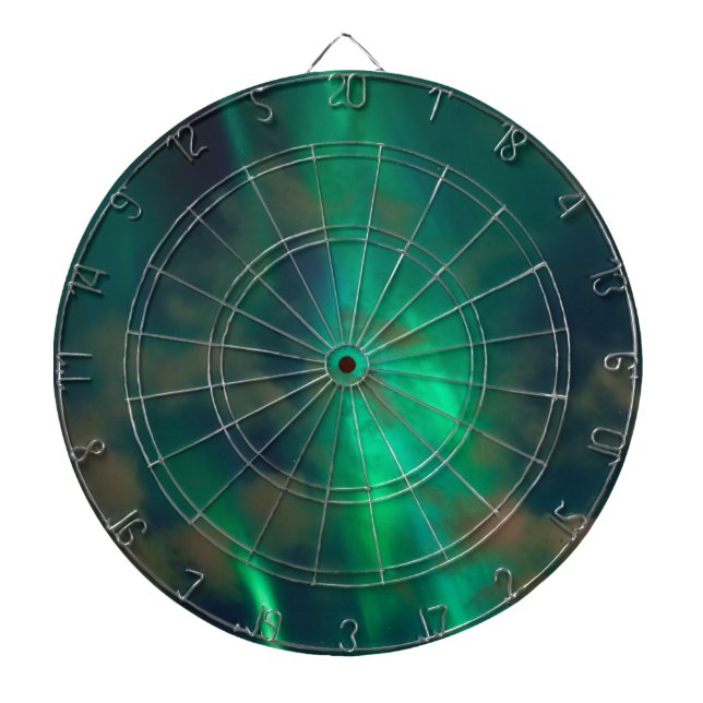 Tabla Dardos Norte de Plasma Verde Aurora Luzes Céu (Frente)