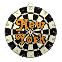 NOVA YORK Moderno Retro Laranja texto Preto e Crem