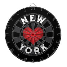 NOVA YORK Texto Branco em Coração Vermelho Carvão