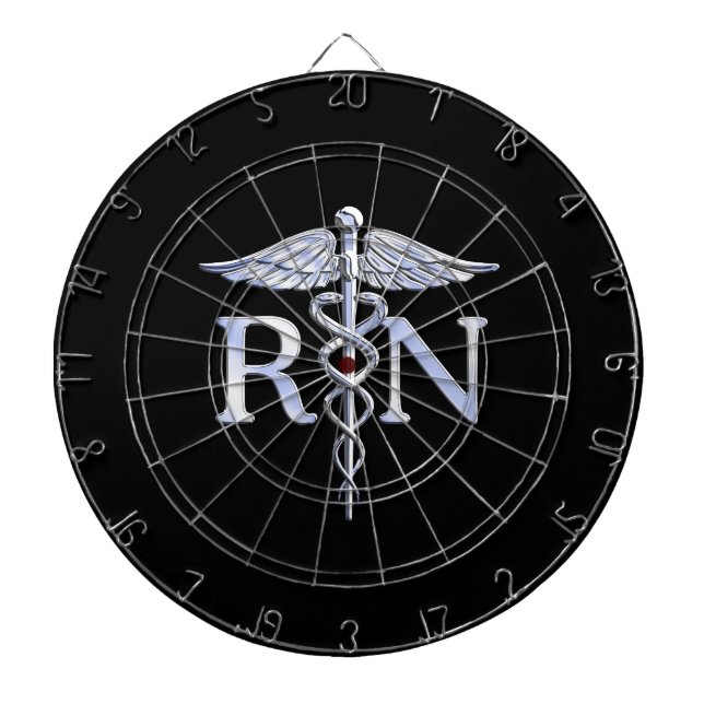 Tabla Dardos O Caduceus do RN da enfermeira diplomada (Frente)