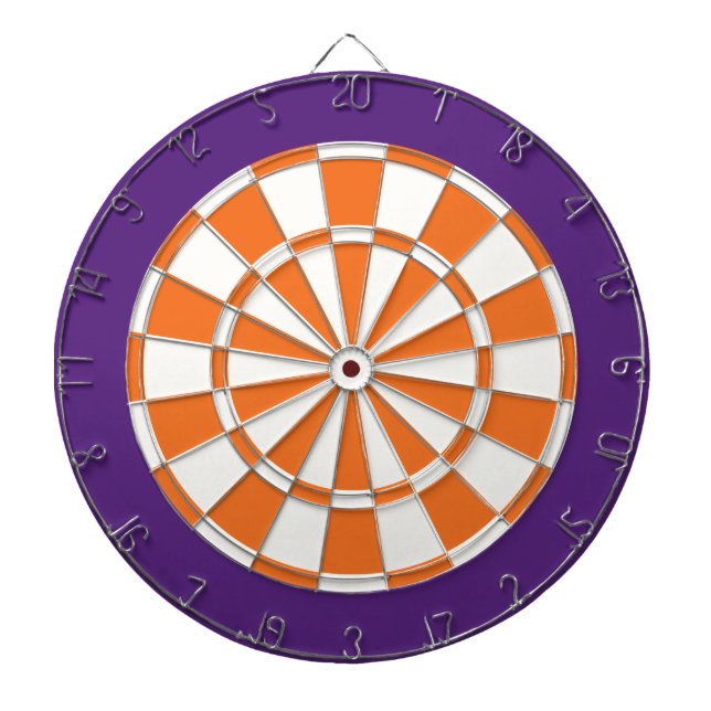 Tabla Dardos O conselho de dardo: Branco, alaranjado, e roxo (Frente)