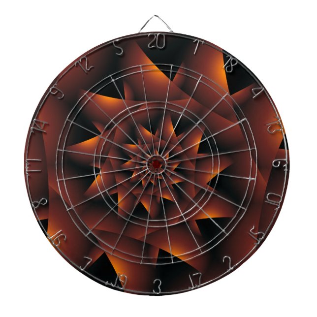 Tabla Dardos O conselho de dardo espiral escuro alaranjado (Frente)