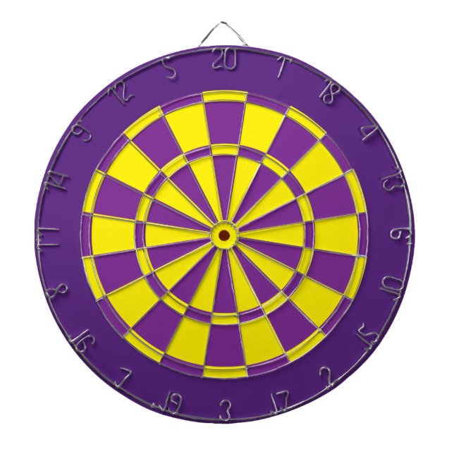 Tabla Dardos O conselho de dardo: Roxo amarelo, roxo, e escuro (Frente)