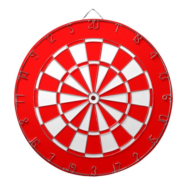 Tabla Dardos O conselho de dardo vermelho e branco (Frente)