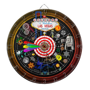 Tabla Dardos O Dartboard a várias línguas de chegada grande d
