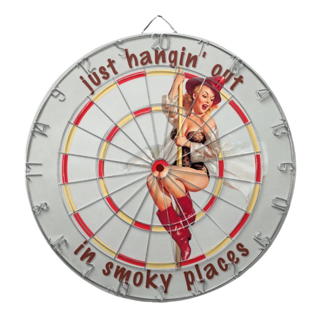 Tabla Dardos O Dartboard do bombeiro do PinUp do Firehouse (Frente)