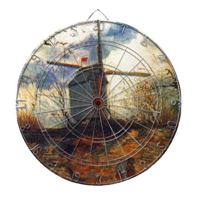 Tabla Dardos O Moinho de la Galette Van Gogh (Frente)