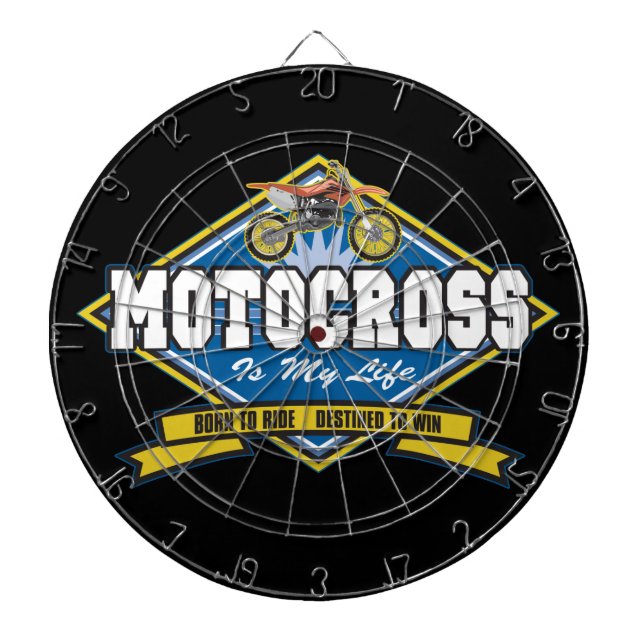 Tabla Dardos O motocross é minha vida (Frente)