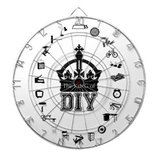 Tabla Dardos O rei de letras pretas de DIY + Dartboard do