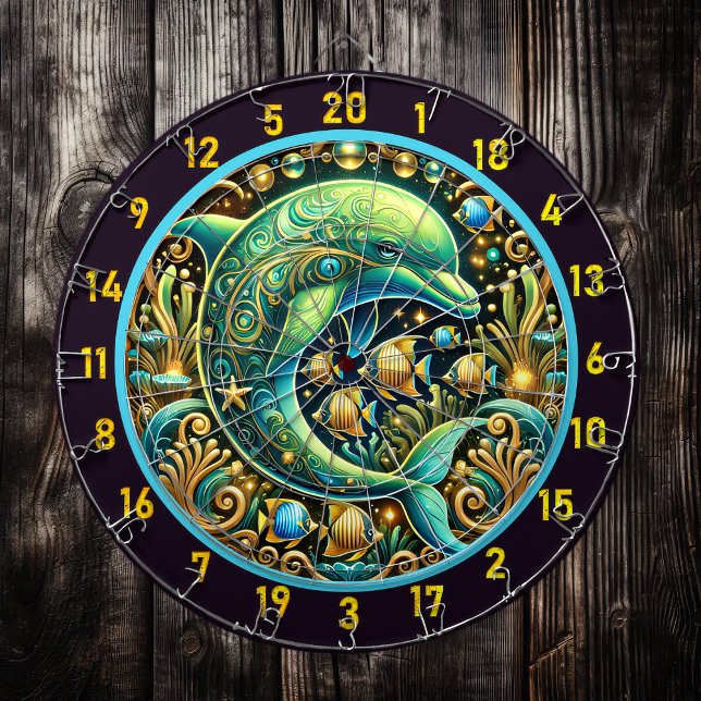 Tabla Dardos Ocean Harmony Dolphin Dartboard Design (Criador carregado)