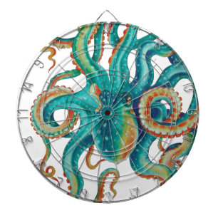 Tabla Dardos Octopus Teto Watercolor Tentacle