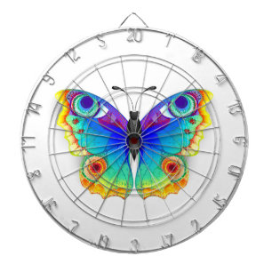 Tabla Dardos Olho Peacock da Borboleta Arco-Íris