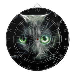 Tabla Dardos Olhos verdes de incandescência do gato do gatinho