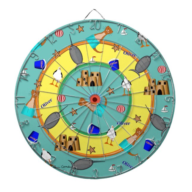Tabla Dardos Oliver The Otter Summer Beach Vacntern (Frente)