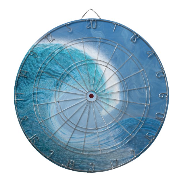 Tabla Dardos Onda Azul Artística (Frente)