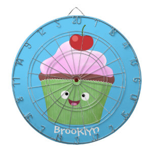 Tabla Dardos Óptica ilustração do desenho animado do cupcake fe