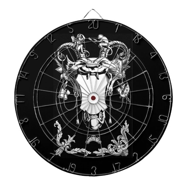 Tabla Dardos Oração arquitetônica antiga de monstro gótico (Frente)