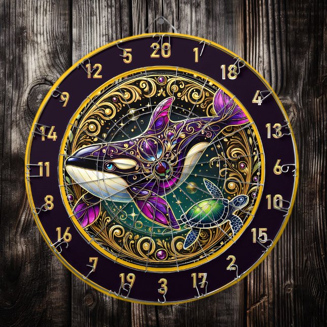 Tabla Dardos Orca Turtle Circular Wall Art (Criador carregado)
