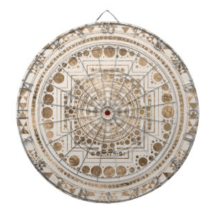 Tabla Dardos Ouro do Pastel de Sri Yantra/Sri Chakra