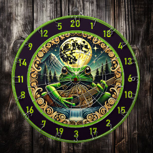 Tabla Dardos Ouro Moon assiste Sapo tocar violão