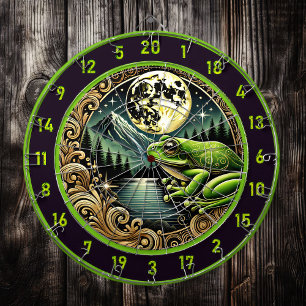 Tabla Dardos Ouro Moon destaca Sapo Dourado verde
