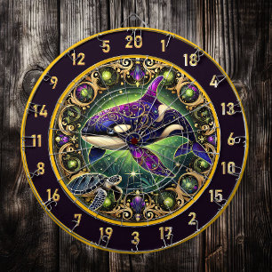 Tabla Dardos Ouro Orca Turtle Lodge Wall Art