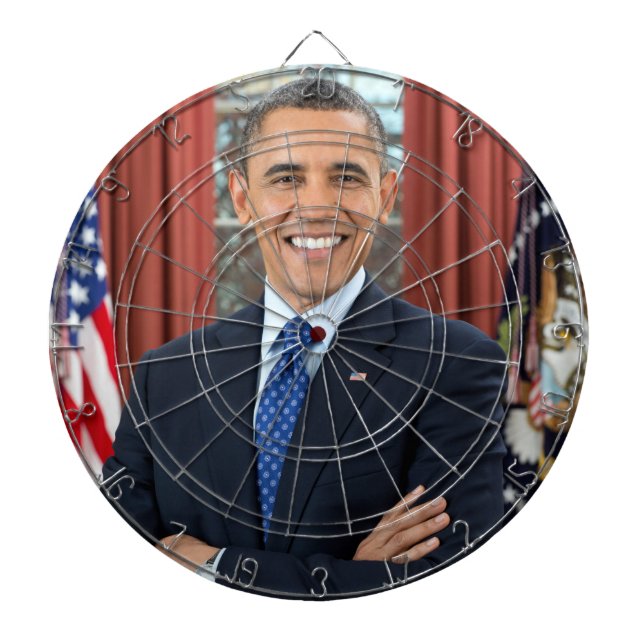Tabla Dardos Oval Office Portrait, Obama Barack Presidente dos  (Frente)