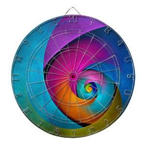 Tabla Dardos Padrão Azul Cor-de-rosa Abstrato Floral Moderno #1