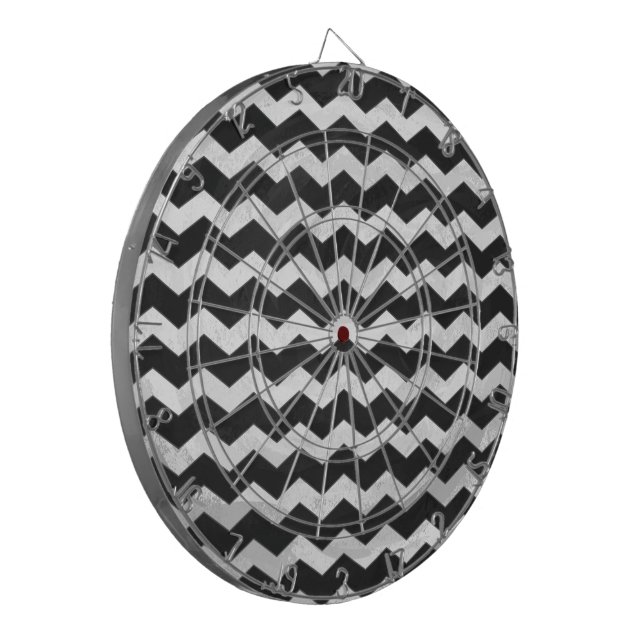 Tabla Dardos Padrão Chevron Preto Kohl (Frente Esquerda)