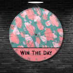 Tabla Dardos Padrão colorido do abstrato<br><div class="desc">Obtenha um pouco de motivação com esta inspiradora citação de um conselho de dardo colorido. "Win The Day" em preto vintage, fonte moderna que tem um pouco de vibração Gatsby. Mas você também pode mudar o texto para um novo lembrete rápido ou nome ou algo como 'tudo dentro', se preferir....</div>