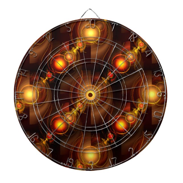 Tabla Dardos Padrão de Arte Abstrata Boho Elegante Moderno Dour (Frente)