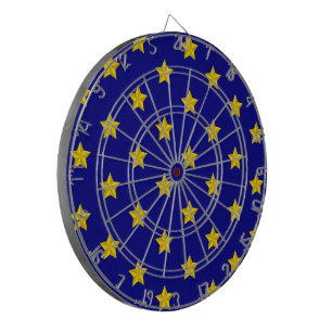 Tabla Dardos Padrão de estrelas Douradas, Marinho azul, exclusi
