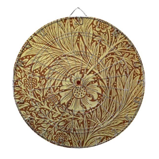 Tabla Dardos Padrão de Flor Antiga Marigold de William Morris (Frente)