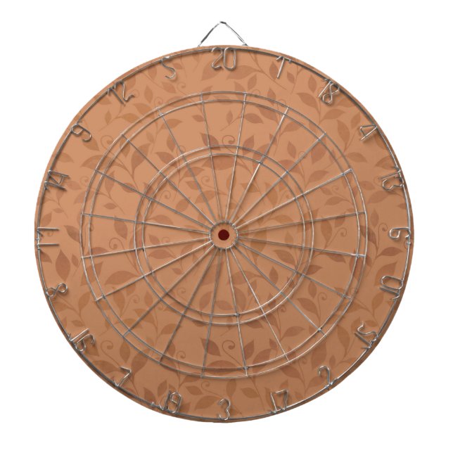 Tabla Dardos Padrão de Folhas de outono de Abstrato castanho le (Frente)