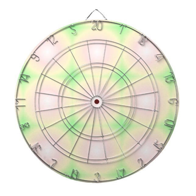 Tabla Dardos Padrão de Gradiente Óptico 3D Branco Rosa Verde Pá (Frente)