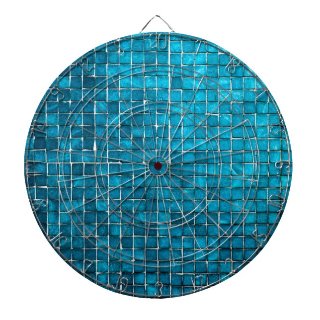 Tabla Dardos Padrão de mosaico azul (Frente)