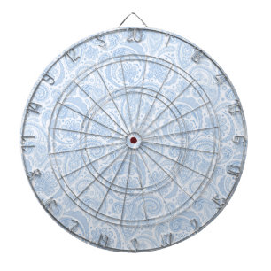 Tabla Dardos Padrão de paisley branco-claro