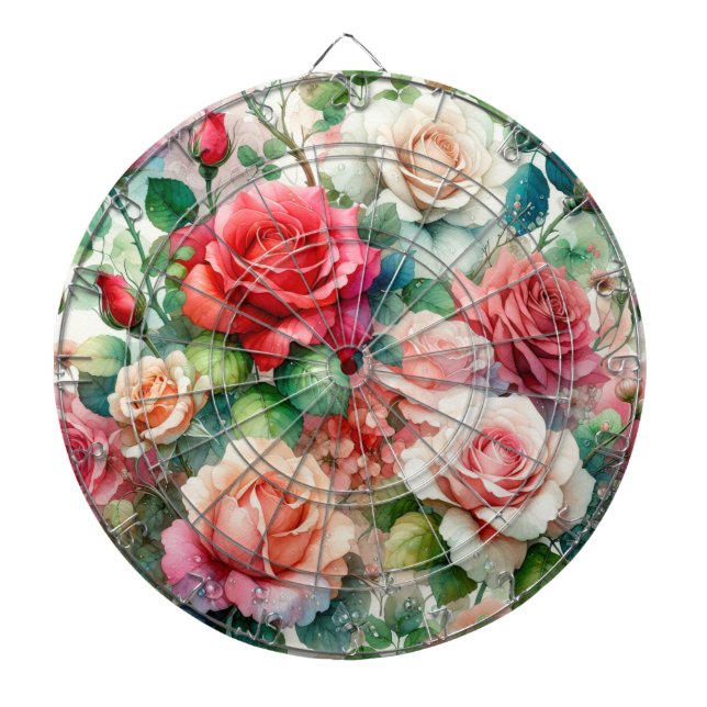Tabla Dardos Padrão de Rosa Caprichosa (Frente)