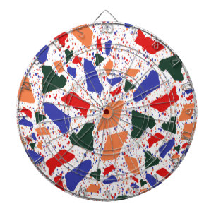 Tabla Dardos Padrão de Terrazzo Abstrato Mosaico