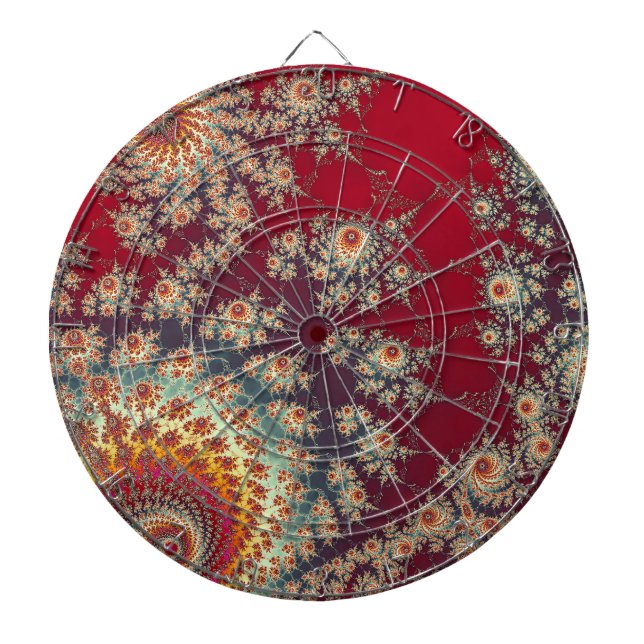Tabla Dardos Padrão Floral Espiral (Frente)