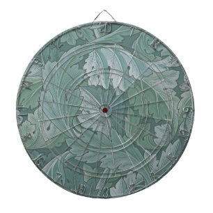 Tabla Dardos Padrão Folha de Acanto Azul Teal de William Morris