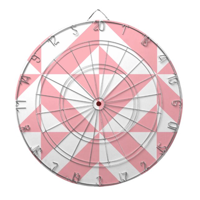 Tabla Dardos Padrão Geométrico de Deco Cube, de Melão Rosa (Frente)