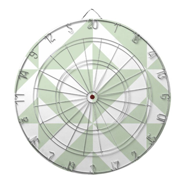 Tabla Dardos Padrão Geométrico de Deco em Verde Sage (Frente)
