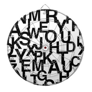 Tabla Dardos Padrão moderno, abstrato, confuso com letras