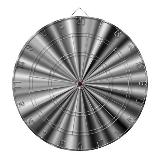 Tabla Dardos Padrão na moda Black White Cinza Silver (Frente)