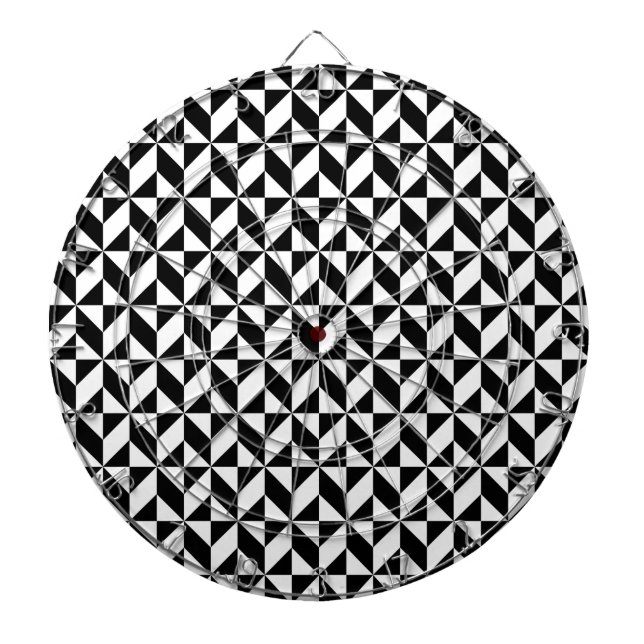 Tabla Dardos Padrão preto e branco (Frente)