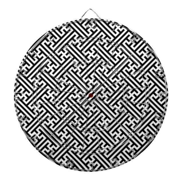 Tabla Dardos Padrão Sayagata, japonês, preto e branco (Frente)